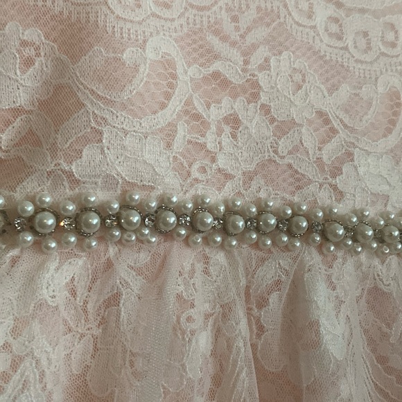 Rare Editions Blush Pink Mesh Dress - Picture 3 of 11